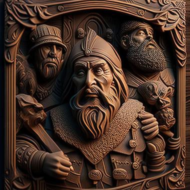 3D model A Game of Dwarves game (STL)